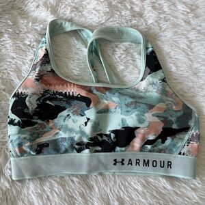Under Armour Mint and Peach Camo Sports Bra
